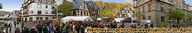 Weinhexennacht Oberwesel am Rhein auf dem Marktplatz